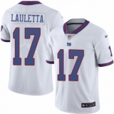Youth Nike New York Giants #17 Kyle Lauletta Limited White Rush Vapor Untouchable NFL Jersey