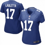Women's Nike New York Giants #17 Kyle Lauletta Game Royal Blue Team Color NFL Jersey