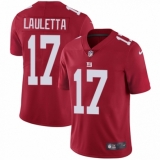 Youth Nike New York Giants #17 Kyle Lauletta Red Alternate Vapor Untouchable Elite Player NFL Jersey