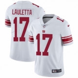 Youth Nike New York Giants #17 Kyle Lauletta White Vapor Untouchable Limited Player NFL Jersey