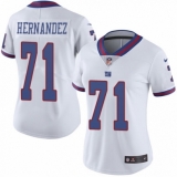 Women's Nike New York Giants #71 Will Hernandez Limited White Rush Vapor Untouchable NFL Jersey