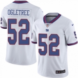 Men's Nike New York Giants #52 Alec Ogletree Elite White Rush Vapor Untouchable NFL Jersey