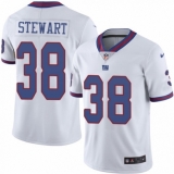 Men's Nike New York Giants #38 Jonathan Stewart Elite White Rush Vapor Untouchable NFL Jersey