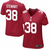 Women's Nike New York Giants #38 Jonathan Stewart Game Red Alternate NFL Jersey