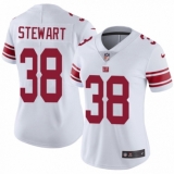 Women's Nike New York Giants #38 Jonathan Stewart White Vapor Untouchable Elite Player NFL Jersey