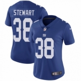 Women's Nike New York Giants #38 Jonathan Stewart Royal Blue Team Color Vapor Untouchable Limited Player NFL Jersey