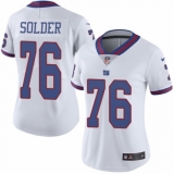 Women's Nike New York Giants #76 Nate Solder Limited White Rush Vapor Untouchable NFL Jersey