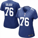 Women's Nike New York Giants #76 Nate Solder Game Royal Blue Team Color NFL Jersey