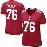 Women's Nike New York Giants #76 Nate Solder Game Red Alternate NFL Jersey