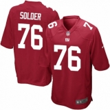 Men's Nike New York Giants #76 Nate Solder Game Red Alternate NFL Jersey
