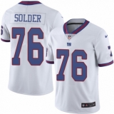 Men's Nike New York Giants #76 Nate Solder Limited White Rush Vapor Untouchable NFL Jersey