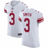 Men's Nike New York Giants #3 Geno Smith White Vapor Untouchable Elite Player NFL Jersey