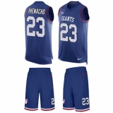 Men's Nike New York Giants #23 Duke Ihenacho Limited Royal Blue Tank Top Suit NFL Jersey