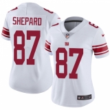 Women's Nike New York Giants #87 Sterling Shepard Elite White NFL Jersey