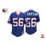 Mitchell and Ness New York Giants #56 Lawrence Taylor Blue Authentic Throwback NFL Jersey