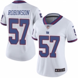 Women's Nike New York Giants #57 Keenan Robinson Limited White Rush Vapor Untouchable NFL Jersey