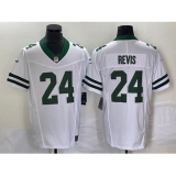 Men's Nike New York Jets #24 Darrelle Revis White 2023 F.U.S.E. Vapor Limited Throwback Stitched Football Jersey