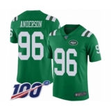 Men's New York Jets #96 Henry Anderson Limited Green Rush Vapor Untouchable 100th Season Football Jersey