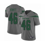 Men's New York Jets #46 Neville Hewitt Limited Gray Inverted Legend Football Jersey
