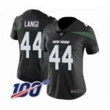 Women's New York Jets #44 Harvey Langi Black Alternate Vapor Untouchable Limited Player 100th Season Football Jersey