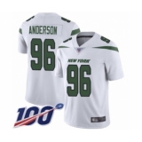 Youth New York Jets #96 Henry Anderson White Vapor Untouchable Limited Player 100th Season Football Jersey