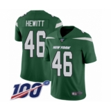 Youth New York Jets #46 Neville Hewitt Green Team Color Vapor Untouchable Limited Player 100th Season Football Jersey