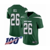 Men's New York Jets #26 Le Veon Bell Green Team Color Vapor Untouchable Limited Player 100th Season Football Jersey