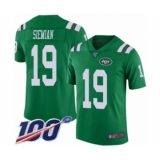 Men's New York Jets #19 Trevor Siemian Limited Green Rush Vapor Untouchable 100th Season Football Jersey