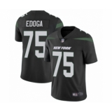 Men's New York Jets #75 Chuma Edoga Limited Navy Blue Alternate Football Jersey