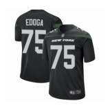 Men's New York Jets #75 Chuma Edoga Game Navy Blue Alternate Football Jersey