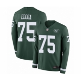 Youth New York Jets #75 Chuma Edoga Limited Green Therma Long Sleeve Football Jersey