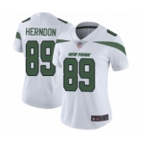 Women's New York Jets #89 Chris Herndon White Vapor Untouchable Limited Player Football Jersey