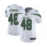 Women's New York Jets #48 Jordan Jenkins White Vapor Untouchable Limited Player Football Jersey