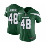 Women's New York Jets #48 Jordan Jenkins Green Team Color Vapor Untouchable Limited Player Football Jersey