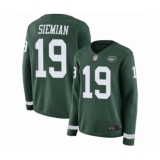 Women's New York Jets #19 Trevor Siemian Limited Green Therma Long Sleeve Football Jersey