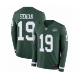 Youth New York Jets #19 Trevor Siemian Limited Green Therma Long Sleeve Football Jersey