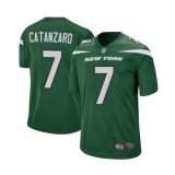 Men's New York Jets #7 Chandler Catanzaro Game Green Team Color Football Jersey