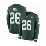 Men's New York Jets #26 Le Veon Bell Limited Green Therma Long Sleeve Football Jersey
