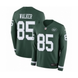 Youth Nike New York Jets #85 Wesley Walker Limited Green Therma Long Sleeve NFL Jersey