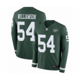 Youth Nike New York Jets #54 Avery Williamson Limited Green Therma Long Sleeve NFL Jersey