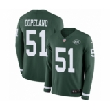 Youth Nike New York Jets #51 Brandon Copeland Limited Green Therma Long Sleeve NFL Jersey