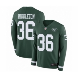 Youth Nike New York Jets #36 Doug Middleton Limited Green Therma Long Sleeve NFL Jersey