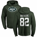 NFL Nike New York Jets #82 Rishard Matthews Green Name & Number Logo Pullover Hoodie