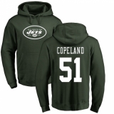 NFL Nike New York Jets #51 Brandon Copeland Green Name & Number Logo Pullover Hoodie