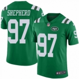 Men's Nike New York Jets #97 Nathan Shepherd Limited Green Rush Vapor Untouchable NFL Jersey
