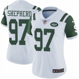 Women's Nike New York Jets #97 Nathan Shepherd White Vapor Untouchable Limited Player NFL Jersey
