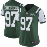 Women's Nike New York Jets #97 Nathan Shepherd Green Team Color Vapor Untouchable Limited Player NFL Jersey