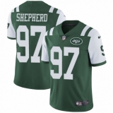 Men's Nike New York Jets #97 Nathan Shepherd Green Team Color Vapor Untouchable Limited Player NFL Jersey