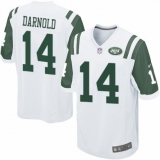 Men's Nike New York Jets #14 Sam Darnold Game White NFL Jersey