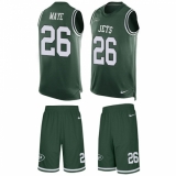 Men's Nike New York Jets #26 Marcus Maye Limited Green Tank Top Suit NFL Jersey